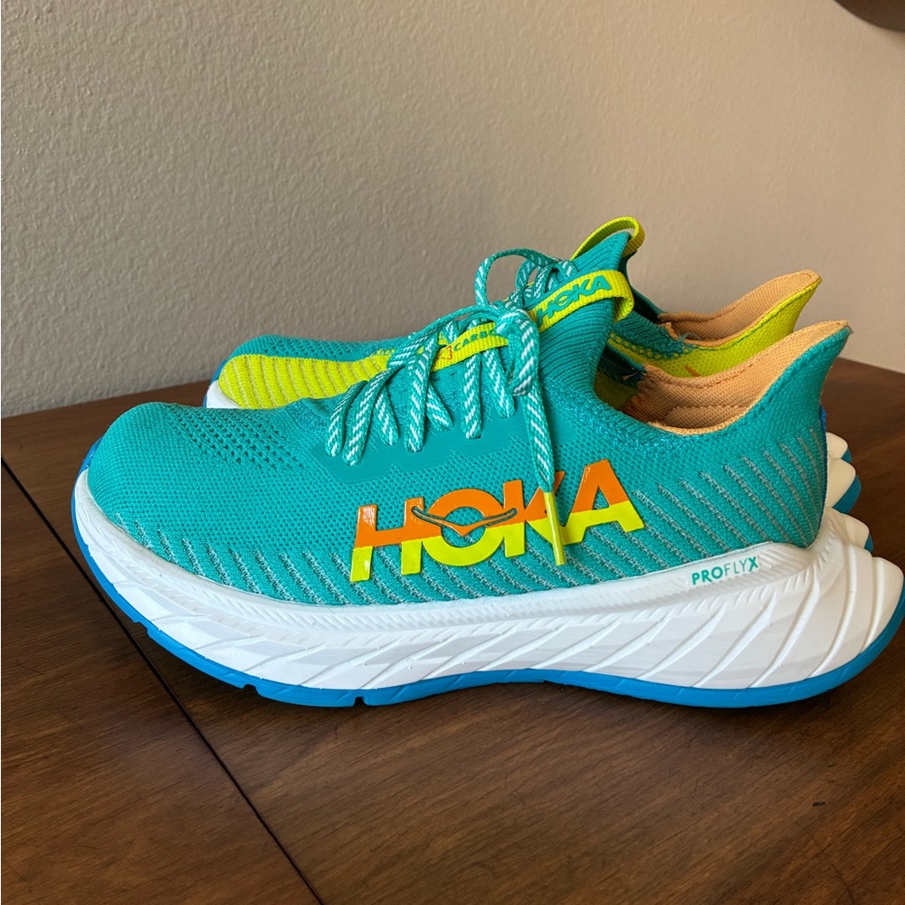 HOKA ONE ONE Women’s Carbon X3 Proflyx Ceramic Evening Primrose size 6 - Picture 3 of 16